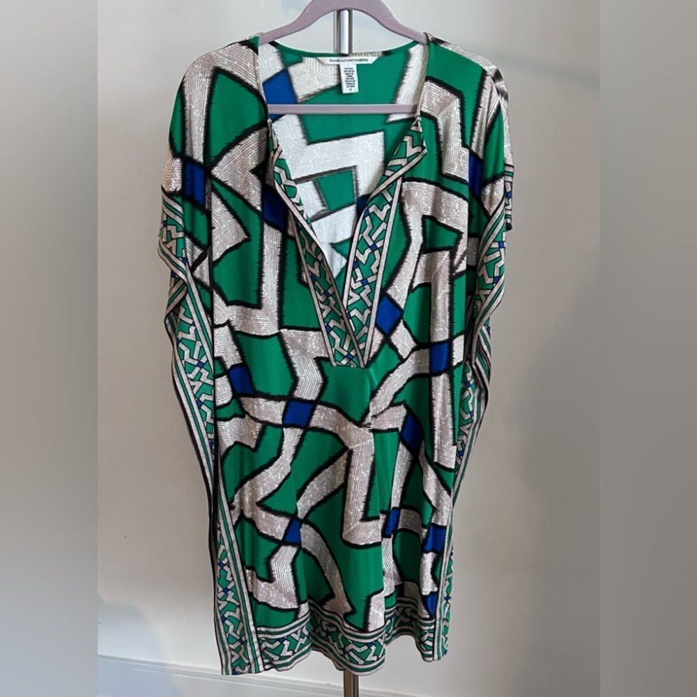 Diane Von Furstenberg Tuvallu Silk blend Geometric Mini Dress